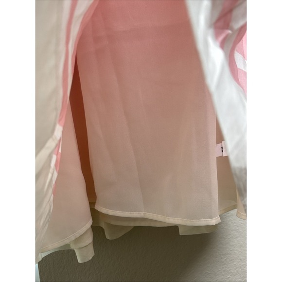 GAP Pink Wide Stripe Knee Length Skirt Size 12 - Picture 2 of 6